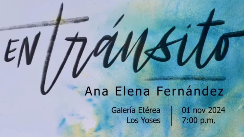 Invitation to Ana Elena Fernández's exhibition at Galería Etérea in San José this November 2024.